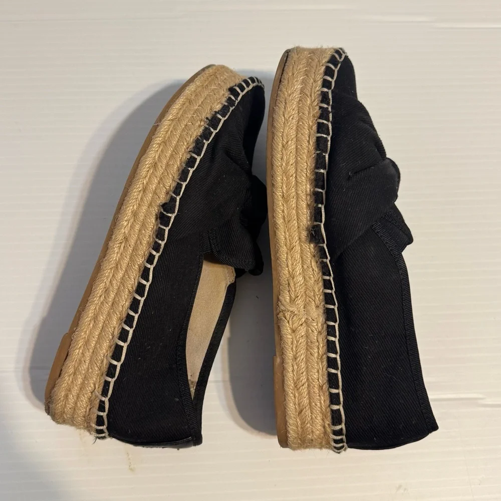 Circus by Sam Edelman Columbia Black Platform Espadrilles Bow 6.5